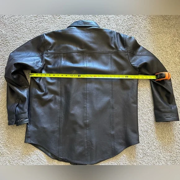 ODIN MFG X E-VILLE EMPIRE LEATHER RIDING SHIRT!!! EXCELLENT CONDITION!!! XXXL